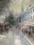 Mid-Century Modern Large 60x48 Vintage Vanguard Studios Lee Reynolds Textured Chicago Cityscape Impasto Oil Painting, Mid-Century Modern For Sale - Image 3 of 12