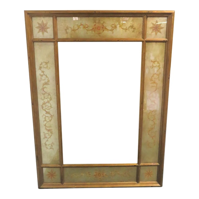 Theodore Alexander Distressed Eglomise Mirror For Sale