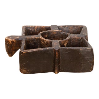 Farmhouse Hand Carved Spice Tray For Sale