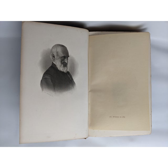 Antique 1892–1894 John Greenleaf Whittier Works – Pair of Brown & Burgundy Books For Sale - Image 10 of 14