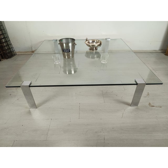 Large Vintage Table Basse Chrome from Roche Bobois, 1970s For Sale - Image 6 of 15