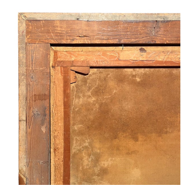 Unknown, Roman Maestro, Still Life with Parrot, Fruit, Flowers and Metal Jug on a Cloth, 1800s, Oil on Canvas, Framed For Sale - Image 10 of 12