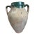 Antique 19th Century Turkish Terracotta Olive Oil Jar With Green Glaze Patina For Sale