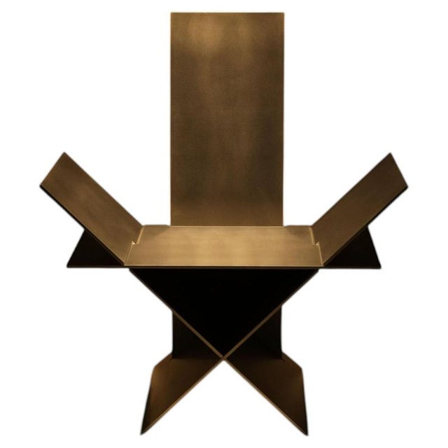 Brown Major Aluminium Chair by Bureau of Entropy For Sale - Image 8 of 8