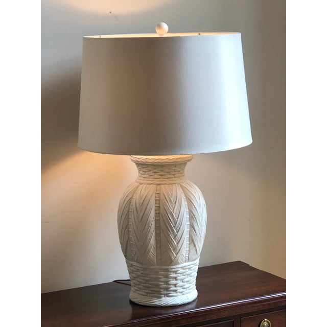Vintage Palm Beach Regency Style Plaster Table Lamp For Sale - Image 10 of 13