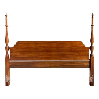 Vintage Henkel Harris Virginia Galleries Traditional Solid Cherry King Headboard For Sale
