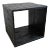 Modern Ebony Teak Wood Box Side Table For Sale