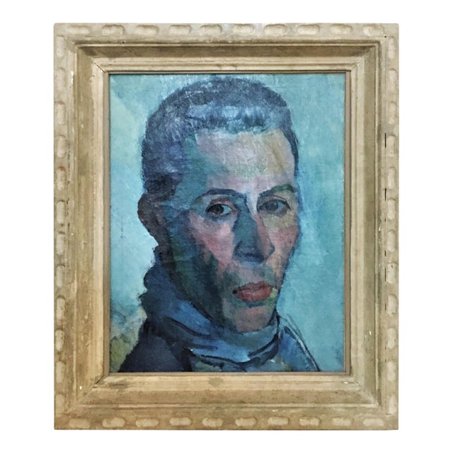 Boris Solotareff, Portrait of Mr. Lautenberg, Oil on Canvas Painting, 1920s For Sale