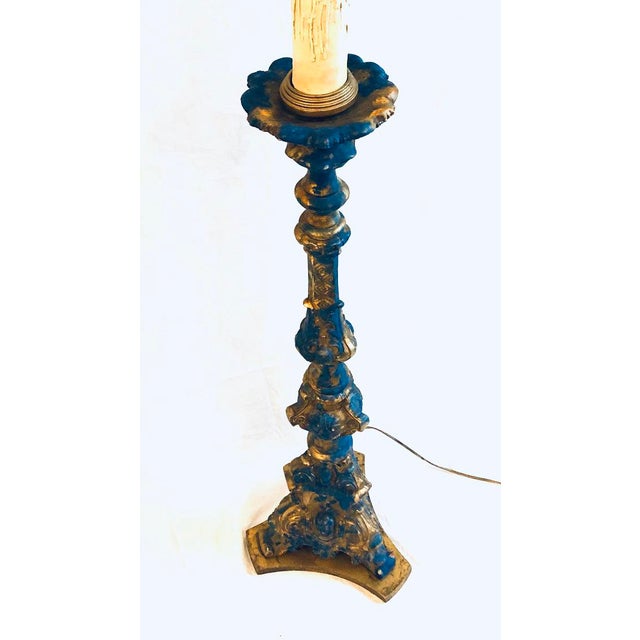 1940s French Gothic Candlestick Floor Lamp Chairish