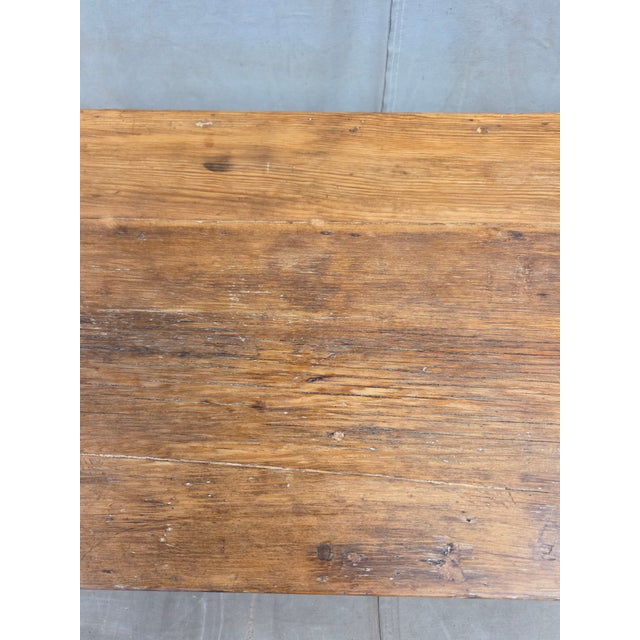 Wood Vintage Rustic Southwestern Painted Pine Coffee Table For Sale - Image 7 of 12