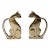 Vintage Solid Brass Cat Bookends, a Pair For Sale