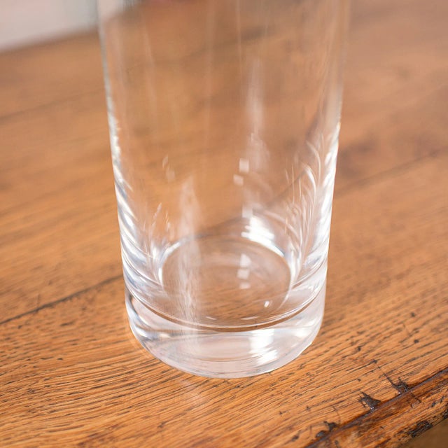 Glass 1980's Vintage Flower Vase For Sale - Image 7 of 9