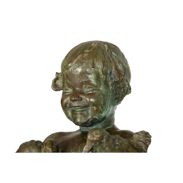 American Bronze Sculpture Fountain “Baby Duck”, Edith Barretto Parsons, 41” H For Sale - Image 15 of 18