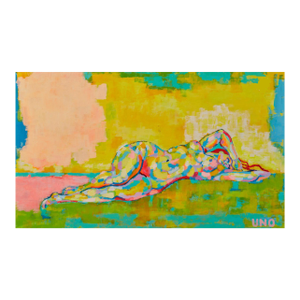 Modernist Nude Oil Painting by Uno - The Birth of Venus