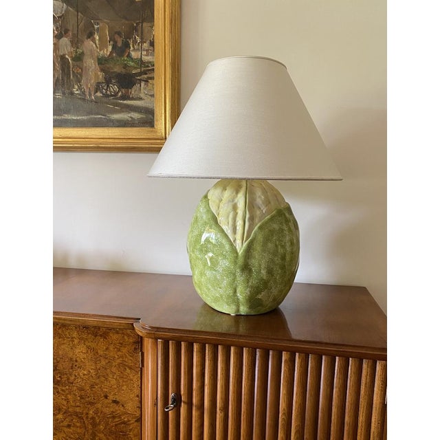 Ceramic Ceramic Cauliflower-Shaped Table Lamp, Italy, 1970s For Sale - Image 7 of 17