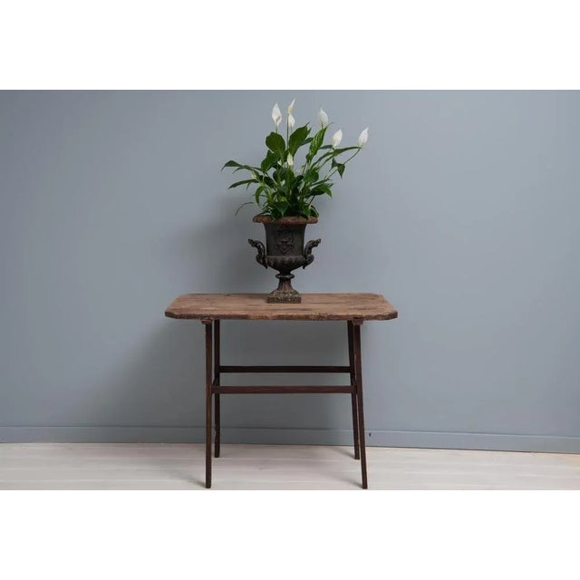 19th Century Swedish Folk Art Pine Side Table For Sale - Image 3 of 11