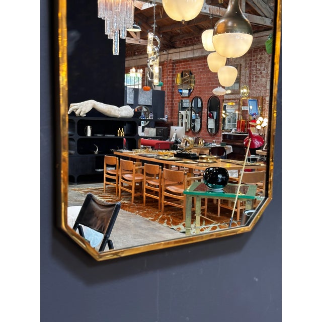 Mid Century Italian Octagonal Wall Mirror 1980s For Sale In Los Angeles - Image 6 of 6