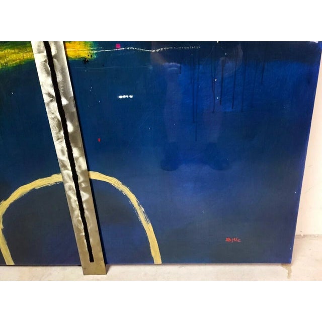 Mid-Century Modern Scott Hile Huge Mid Century Modern Abstract Painting Sculpture For Sale - Image 3 of 13