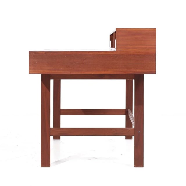 Mid 20th Century Peter Lovig Mid Century Danish Teak Flip Top Desk For Sale - Image 5 of 12