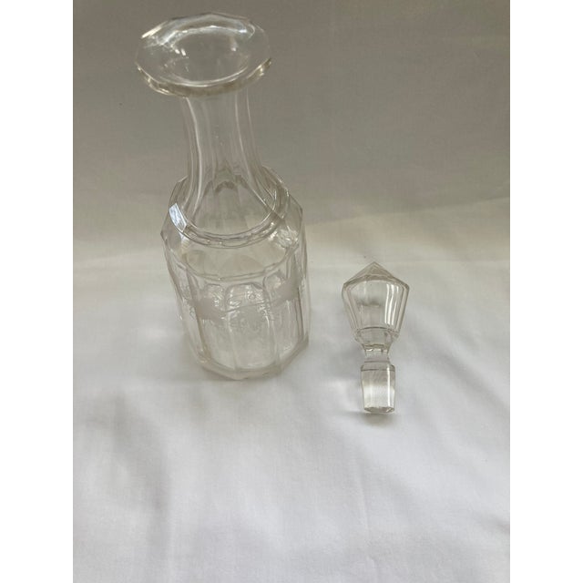 American Antique American Brilliant Cut-Glass Cruet With Stopper For Sale - Image 3 of 3