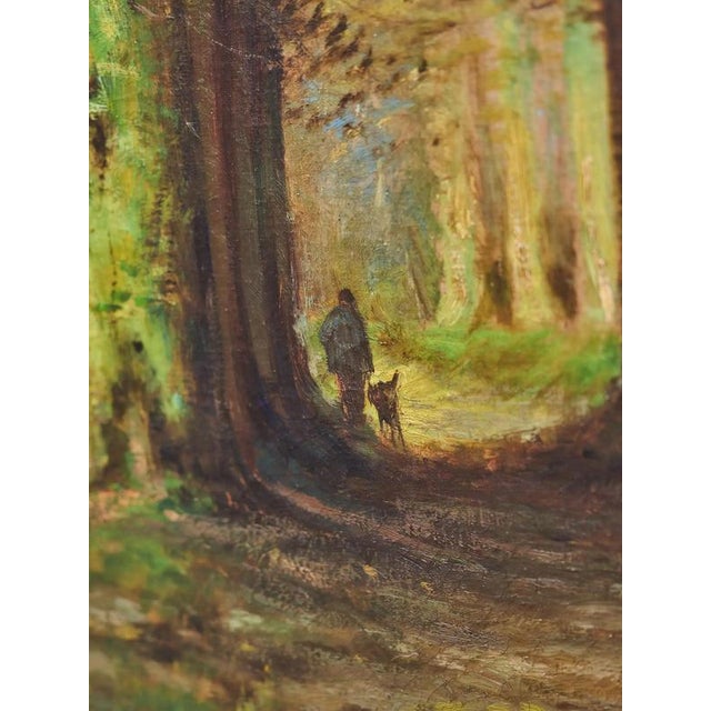 Belgian Artist, Alley of Light, Oil on Canvas For Sale - Image 4 of 10