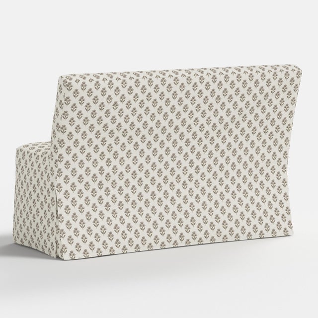 Textile Stoffer Home x Cloth & Company Lindy Slipcover Dining Banquette in Francie Floral Mauve For Sale - Image 7 of 7