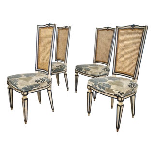 1960’s Hollywood Regency Italian Style Dining Chairs by Karges - Set of 4 For Sale