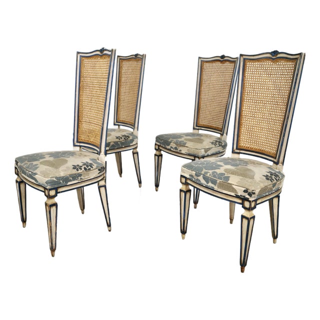 1960’s Hollywood Regency Italian Style Dining Chairs by Karges - Set of 4 For Sale