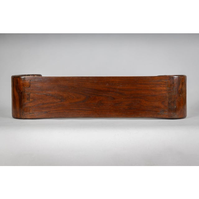 Chinese Elm Scrolled-End Low Stand For Sale - Image 9 of 10