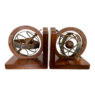 Vintage Italian Globe Bookends - a Pair For Sale