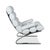 Set of Sinus Lounge Chair and Ottoman in White Leather and Chrome from Cor For Sale - Image 11 of 18