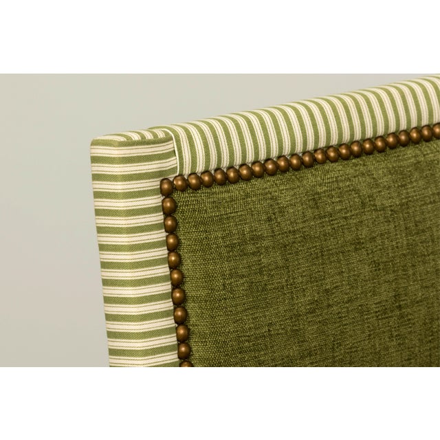 Wood Late 19th Century French Louis XIII Oak Dining Chairs in Moss Green, Set of 10 For Sale - Image 7 of 18