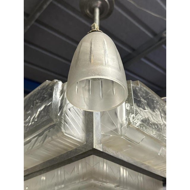 Muller Frères Art Deco Chandelier, 1920s For Sale - Image 4 of 10
