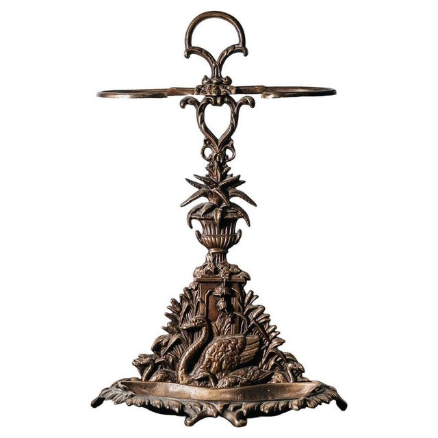 Vintage Art Nouveau Brass Umbrella Stand, France, 1960s For Sale - Image 14 of 14