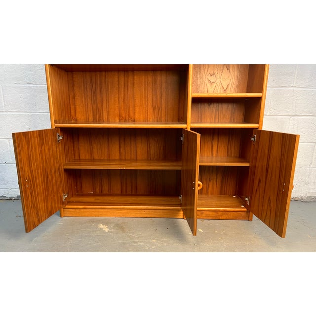 Late 20th Century Mid-Century Modern Danish Teak Bookcase For Sale - Image 4 of 12