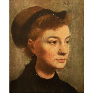 1940s After Edgar Degas "Head of a Young Woman" First Edition Swiss Full-Color Print For Sale