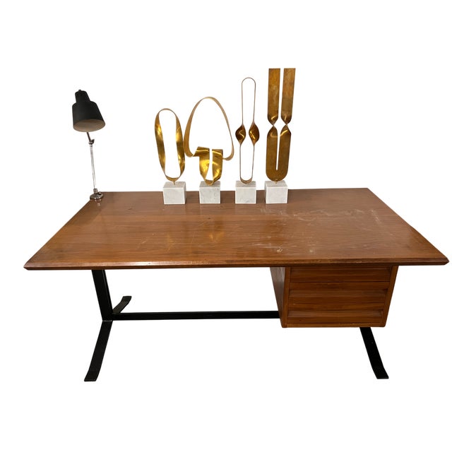 Italian Mid Century Modern Desk For Sale - Image 4 of 5