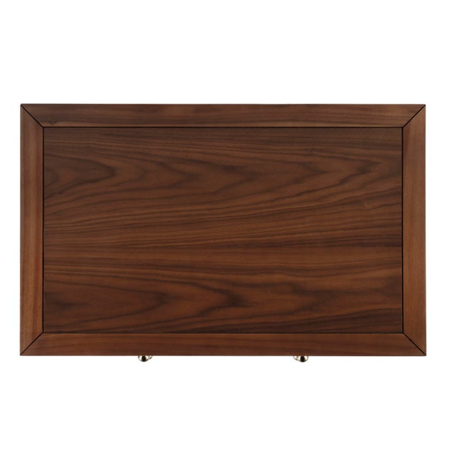 Nora 28 in. W Rectangular 2 Drawer Wide Nightstand with Open Shelf, Walnut For Sale - Image 11 of 11