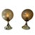 Bedside Table Lamps with Gold Colored Base and Patterned Glass Shade from Briloner Leuchten, Germany, 1970s, Set of 2 For Sale - Image 9 of 9