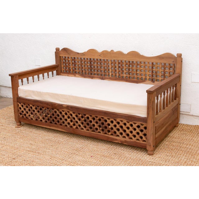 Reclaimed Moroccan Club Daybed Sofa For Sale In Los Angeles - Image 6 of 12
