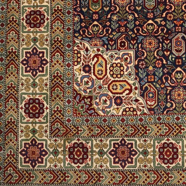 Middle Eastern Ardebil Rug in Cotton and Wool For Sale - Image 5 of 8