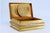 Gold-Plated Silver Jewelry Box with Engraved Plant Motifs and Enameled Lady Portrait For Sale - Image 6 of 10