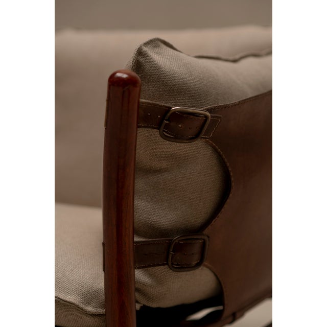 Arne Norell Ilona Safari Three-Seater Sofa by Arne Norell for Aneby Möbler, 1960s For Sale - Image 4 of 18