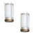 1960s Mid-Century Aluminum Cylinder Hanging Lamps - a Pair For Sale