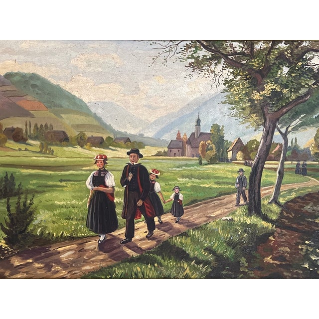 Victorian Vintage Oil on Board Signed by Artist For Sale - Image 3 of 14
