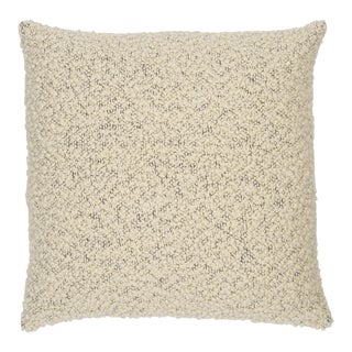Schumacher Margarete 18" Pillow in Ivory on Charcoal For Sale