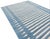 Mid-Century Modern Handmade Cotton Flat Weave Area Rug, Sky Blue and White Striped Dhurrie - 10'x14' For Sale - Image 3 of 14