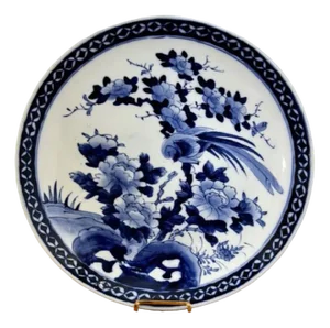 Japanese Blue and White Imari Plate, 1900s