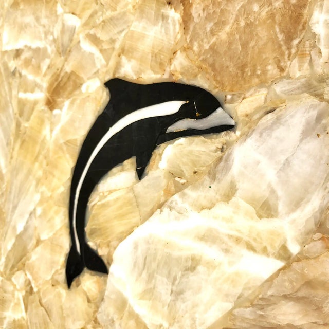 Beige Maitland Smith Style Semi Precious Stone Dining Table For Sale - Image 8 of 12