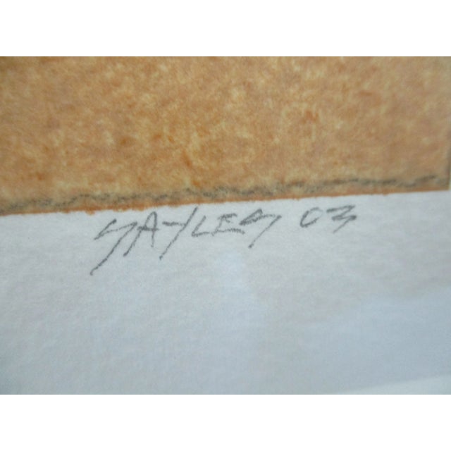 Illustration 2003 Dan Sayles Leaves Giclee Print Signed Matted and Framed For Sale - Image 3 of 7